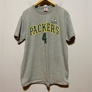 NFL Players Inc  Vtg Brett Favre Green Bay Packers Large T-Shirt Gray